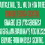 Isiwasho esisusa isichitho