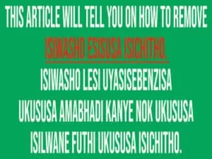 Isiwasho esisusa isichitho